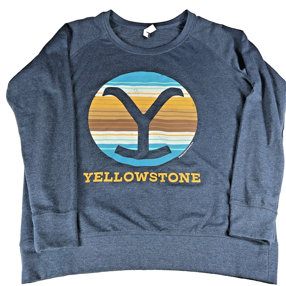 Yellowstone Logo Women's Navy Sweatshirt Size XL‎ Soft